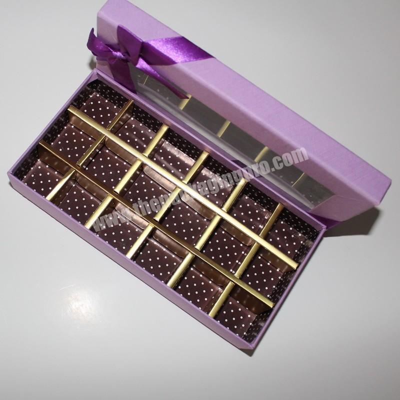 Custom Gold Hot Stamp Printed Ribbon Clear Pvc Plastic Box For Strawberry Chocolate Box With Window
