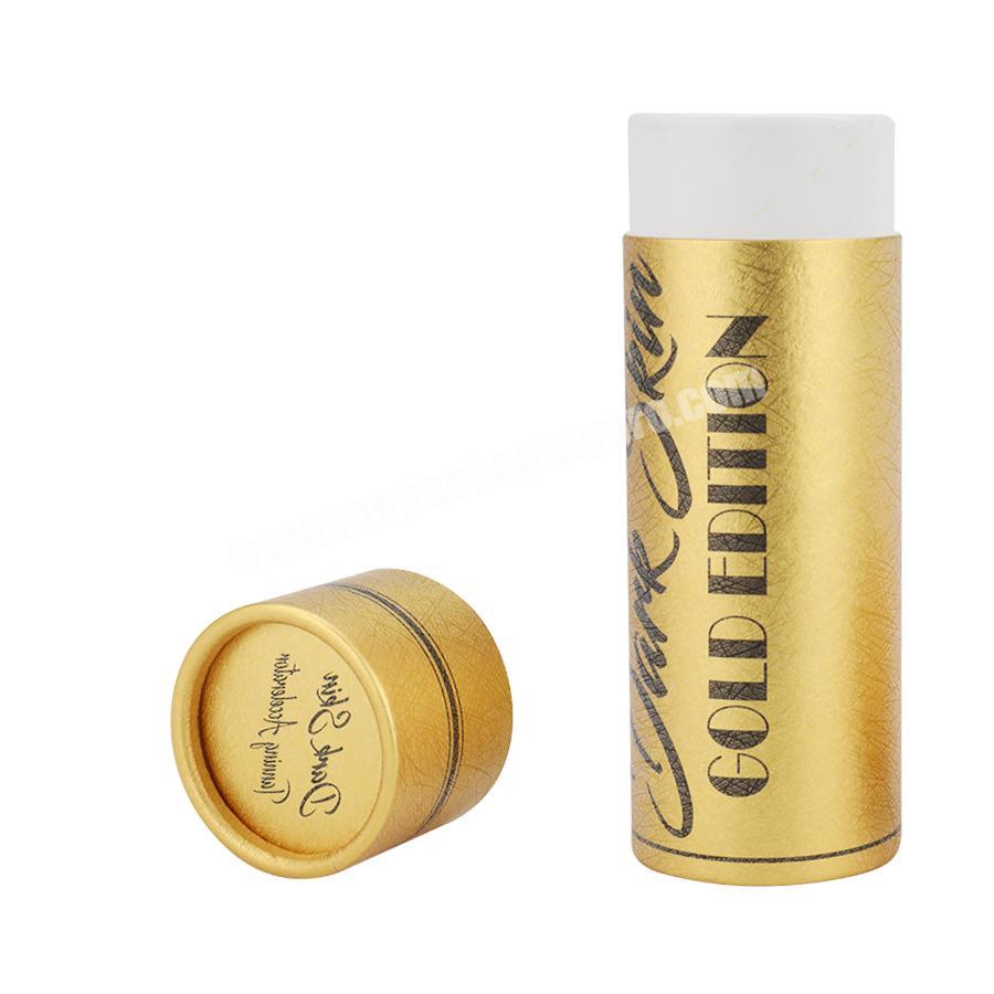 Gold roll edge round cylinder candy wine packaging paper tube