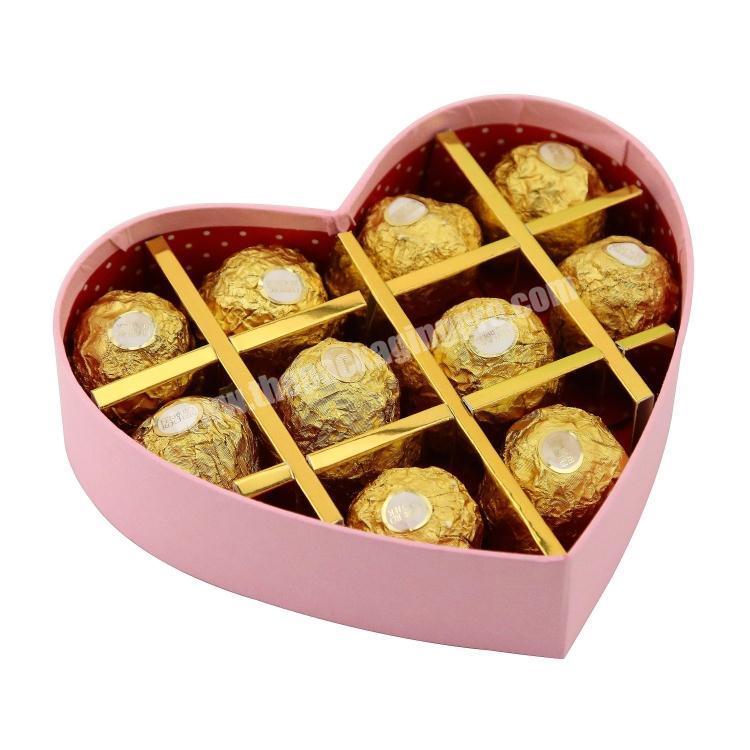 High End Custom Design Paper Chocolate Gift Packaging Box chocolate heart box