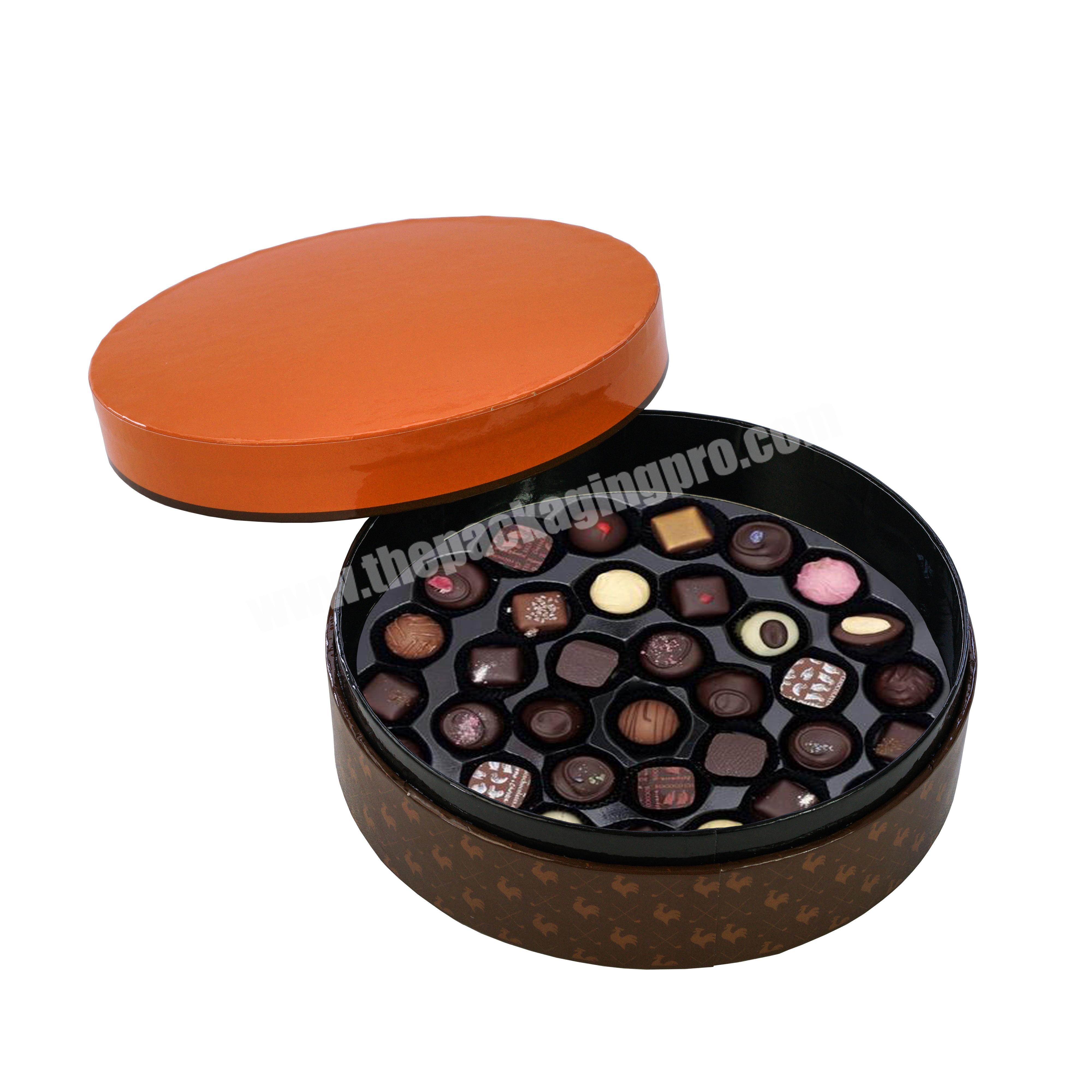 High Quality Glossy Round Cookies Chocolate Cylinder Gift Set Box With Custom Logo