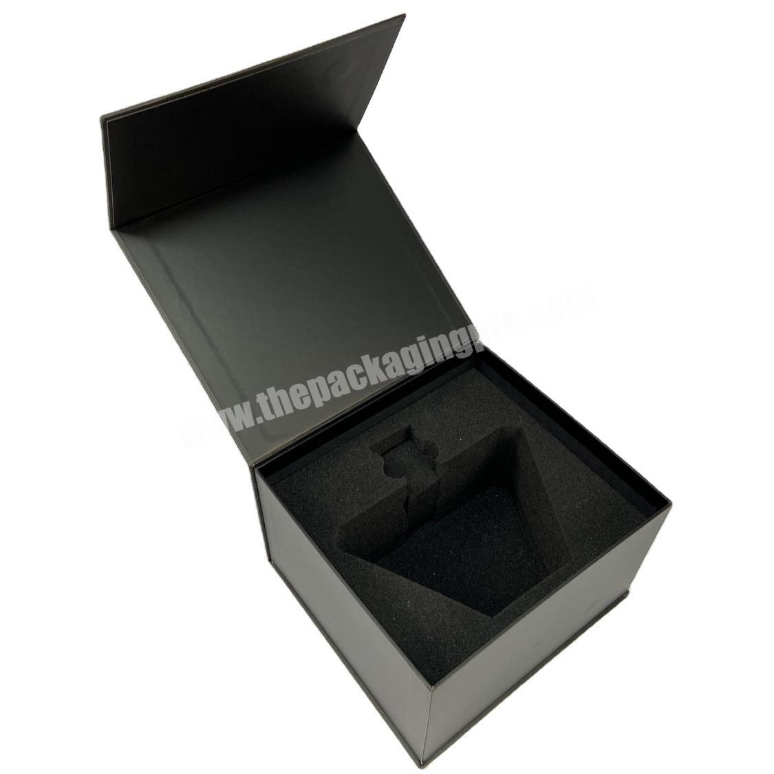 advanced customization luxury cardboard paper magnetic single  wine bottle gift packaging box
