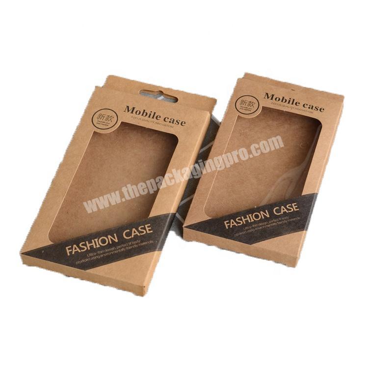High quality kraft paper white box iphone case package customized printed
