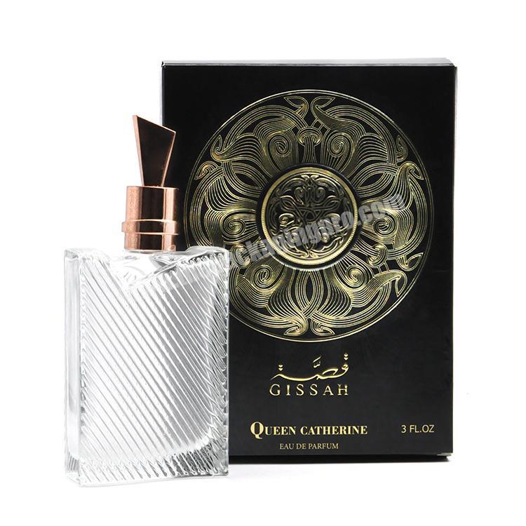 High quality luxury black cardboard packaging magnetic folding paper wedding gift box cosmetic perfume box