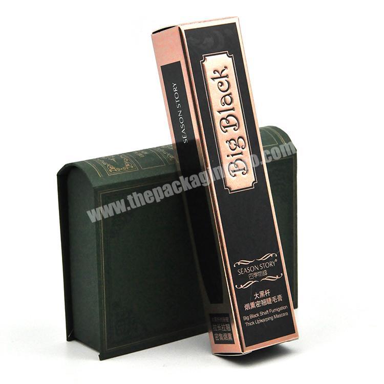 Holographic luxury mascara lipstick box custom private label cosmetic packaging rectangular box