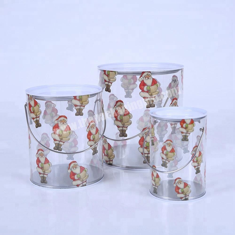 Hot Sale Gift Food Toys Plastic Cylinder Tube Packaging With Tin Lid Clear Plastic Food Cylinder Packaging