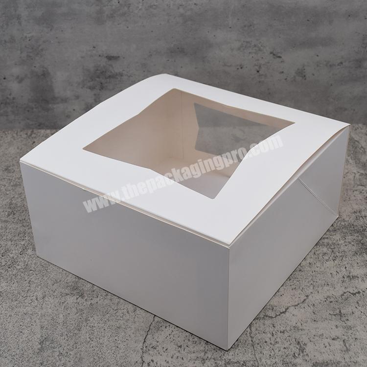 Hot Sale Personalized Rectangle Decorative Storage Food Gift Packaging Window Flat Folding Cake Box
