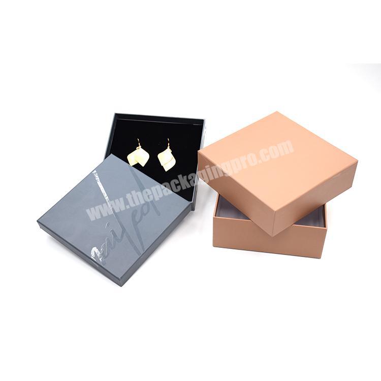Hot Selling Gift Decorative Cardboard Textured Rectangle Jewellery Customized Logo Jewelry Box