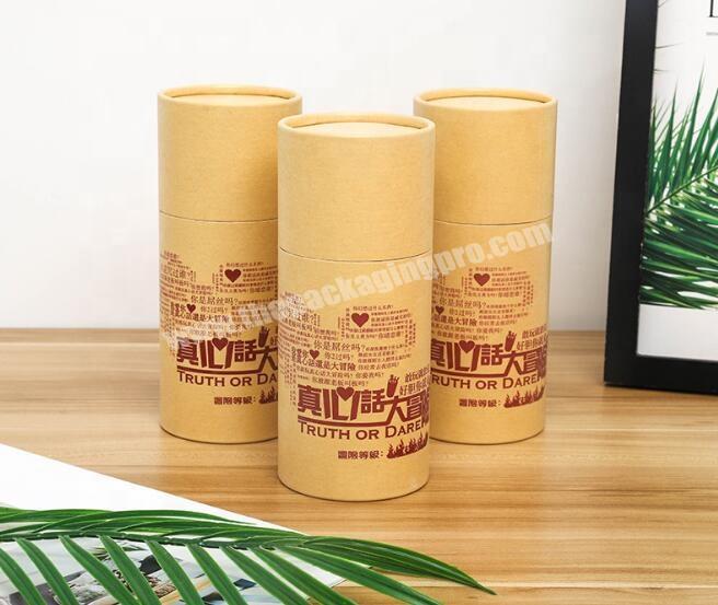 Wholesale bulk custom print color cardboard cylinder box kraft paper tube packaging