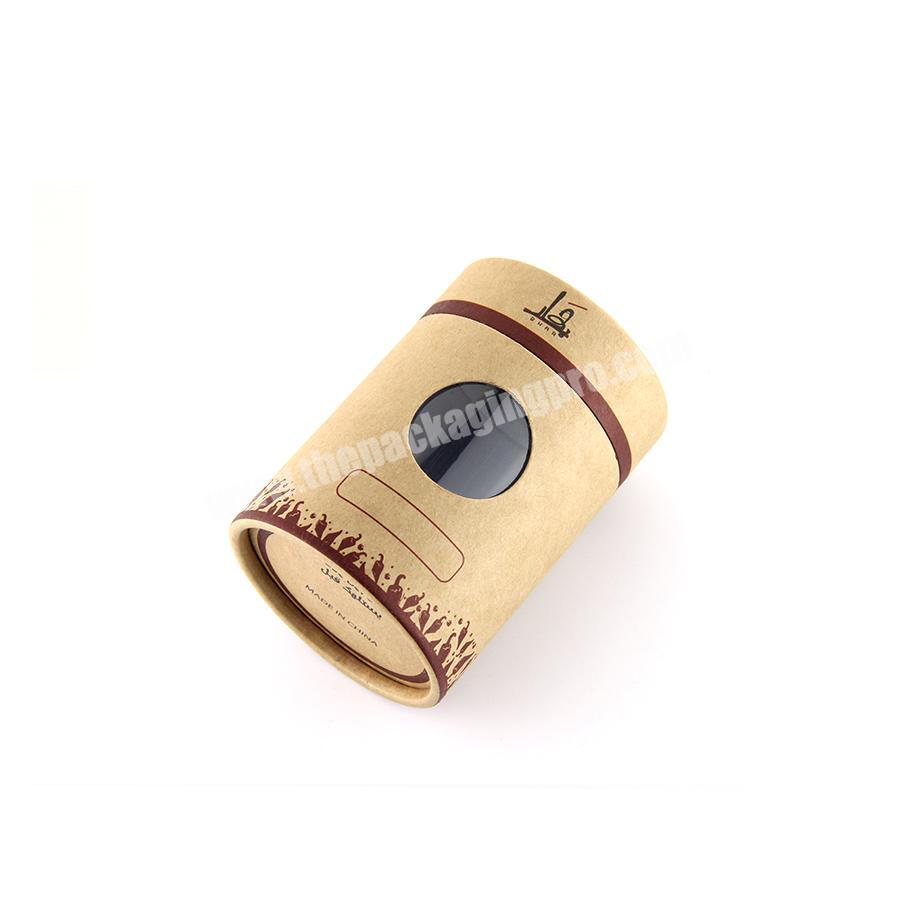Kraft paper push up clear PVC window paper tube packaging