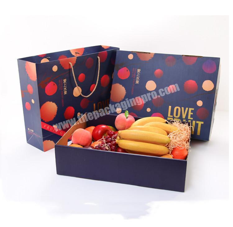 Logo custom High quality biodegradable corrugated fruit packaging gift box with competitive price