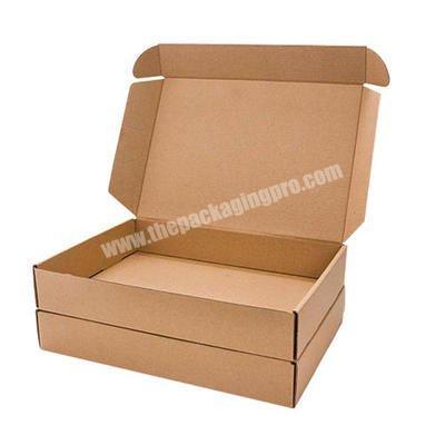 Logo printing paper boxes eco friendly custom plain natural brown mailer shipping boxes packaging boxes