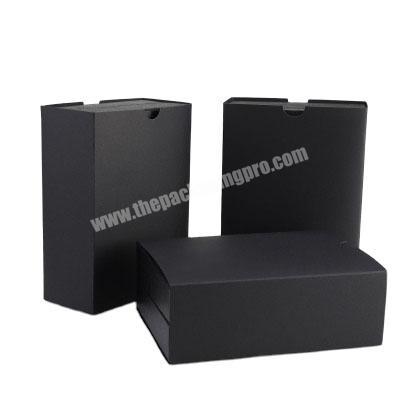Luxury Black Lid Bottom Custom Rigid Paper 2 Piece Magnet Closure Flap Magnetic Gift Box For Phone Perfume Boxes With Lids