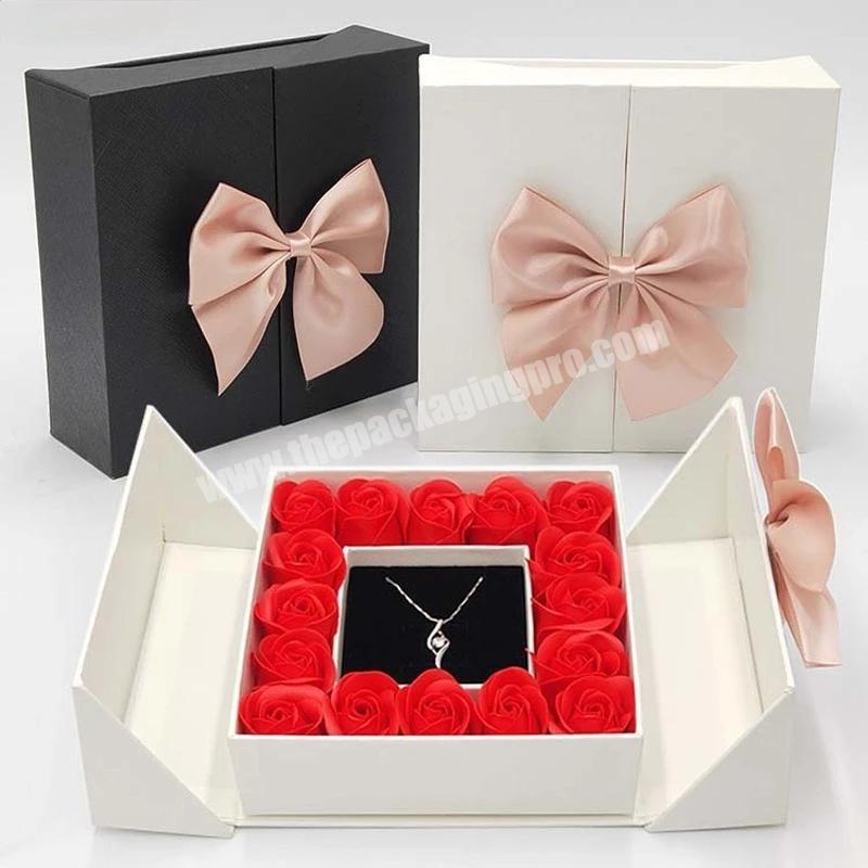 Luxury Boxes Flowers Packaging Box For Flower With Ribbon