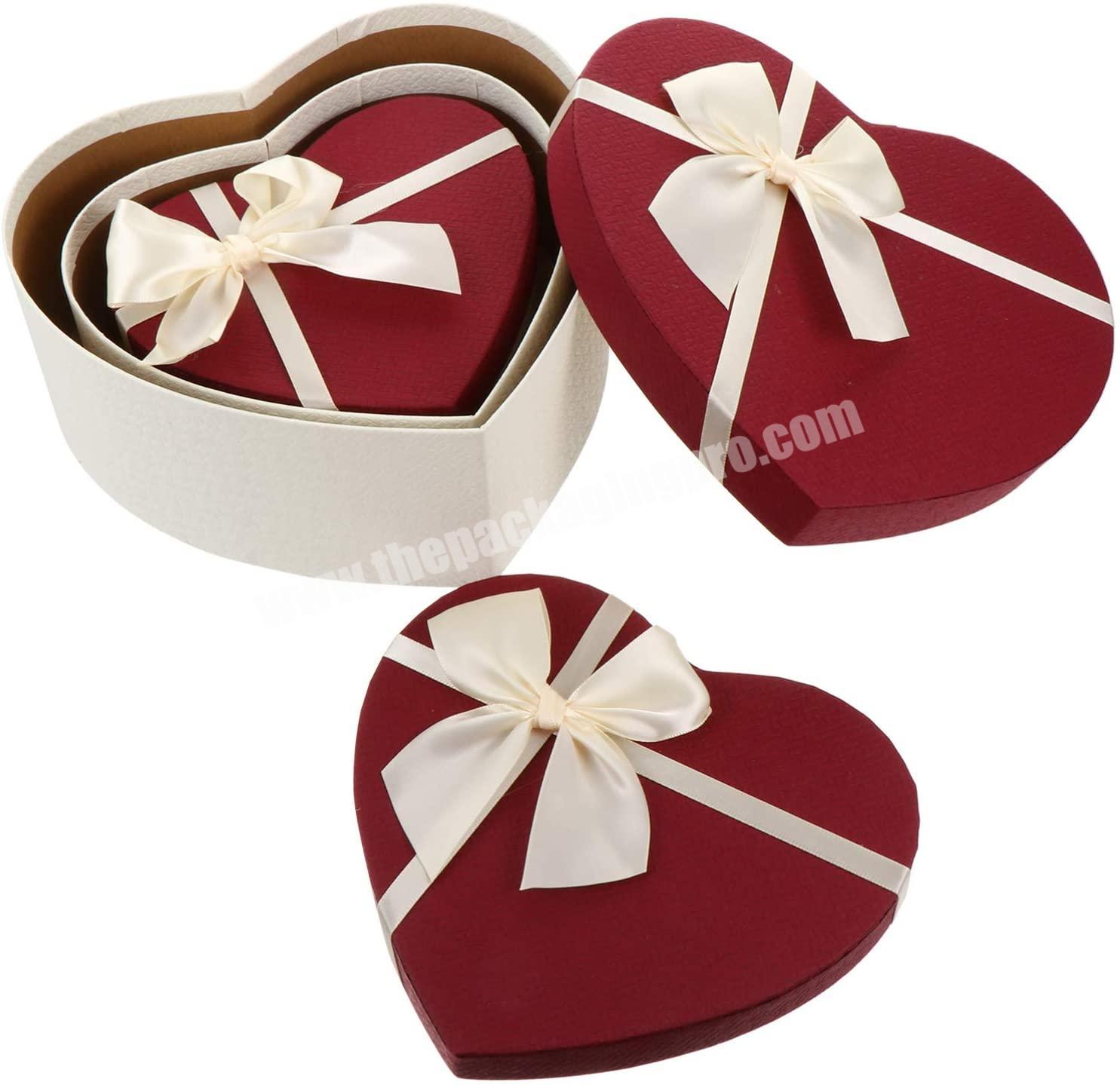Luxury Cardboard Heart Shaped Gift Box Birthday Gifts Flower Gifts Packaging Box With Heart Cover