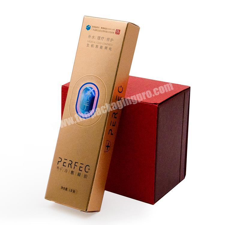 Luxury custom design logo square box craft gift perfume cosmetic gift packaging paper box