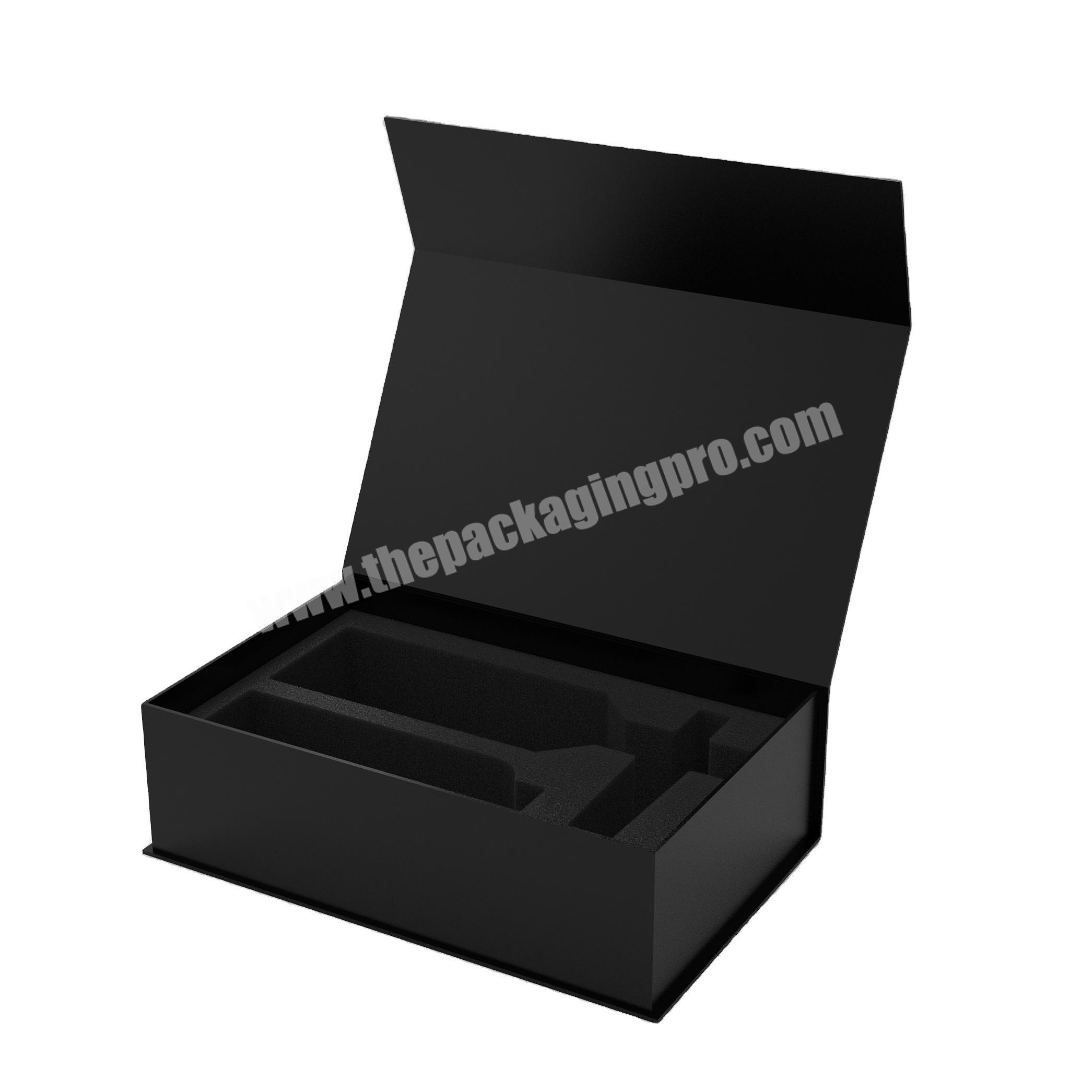 Custom logo luxury book style jewelry paper packaging boxes with foam rigid cardboard gift box with magnetic lid for candle