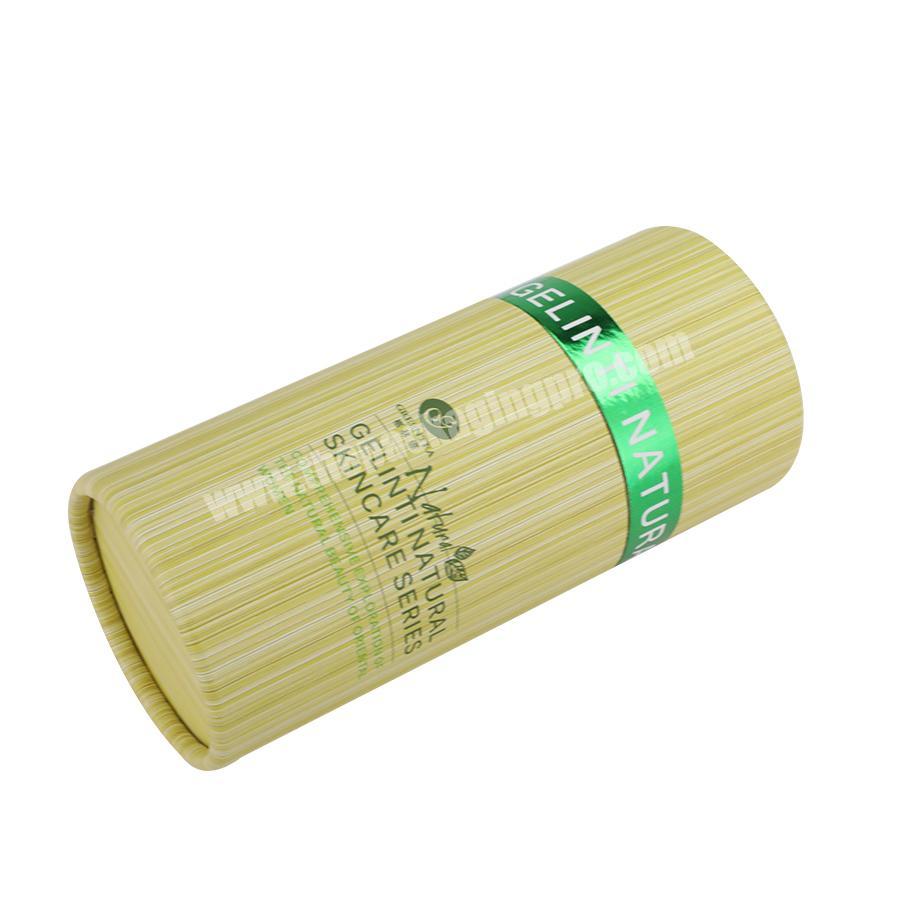 Luxury irridescence foil paper cylinder packaging can lid box