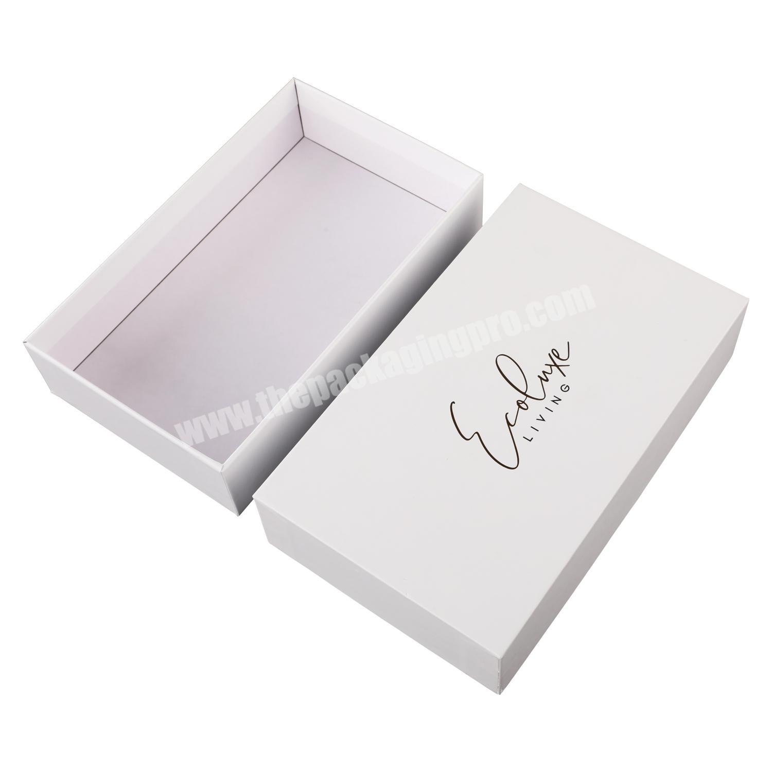 Luxury paper packaging top and base rigid gift box with logo private customized design rigid 2 piece lid and bottom box for wigs