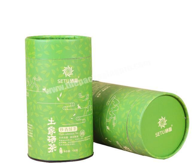 Manufacture Custom Printed Green Recycled Craft Paper Board Paper Tube Packaging