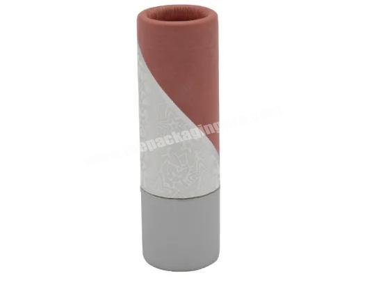 Manufacturer Custom printing round recycled paper tube packaging lips balm cylinder eco friendly lip balm tubes with lid
