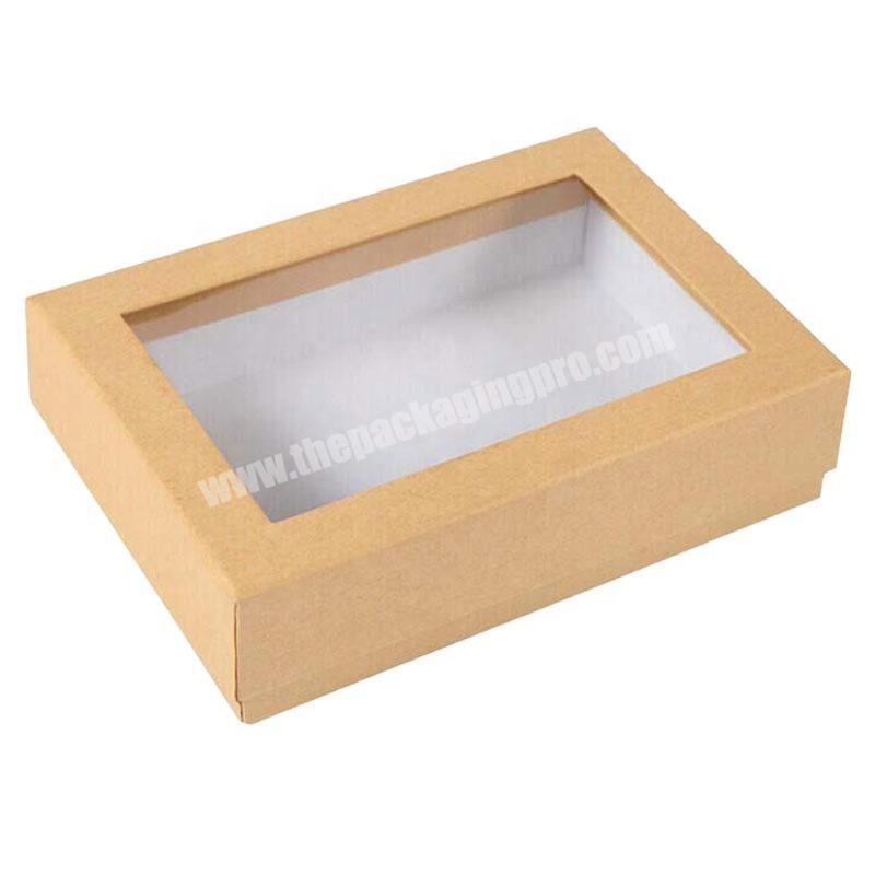 Manufacturers Personalised Brown Corrugated Cardboard Box Packaging With Plastic Window