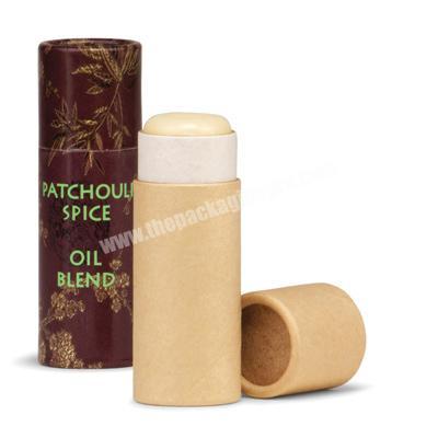 Natural Custom Logo Lip Blam Packaging Paper Lipstick Tube