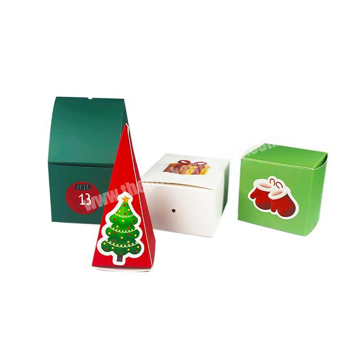 Wholesale Packaging Eco Friendly Advent Calend Boxes Custom DIY Christmas Decoration Gift Set With 24 Boxes Handle