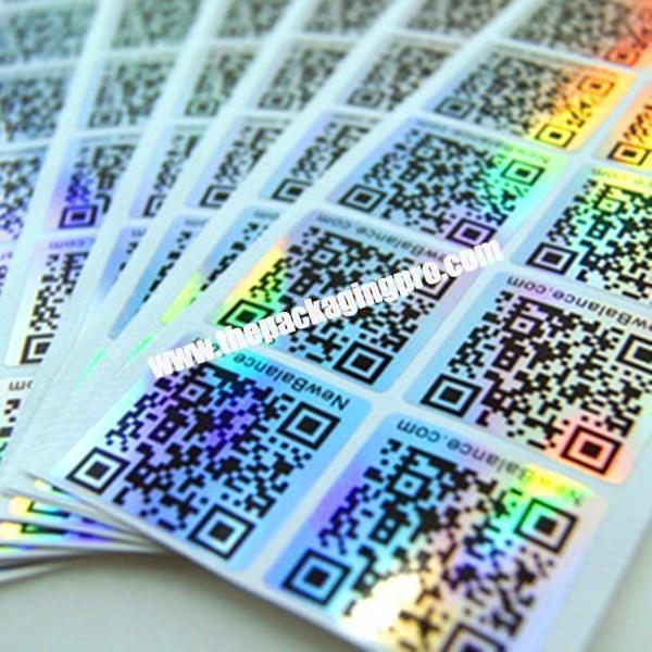 custom made design ID hologram sticker, QR hologram sticker