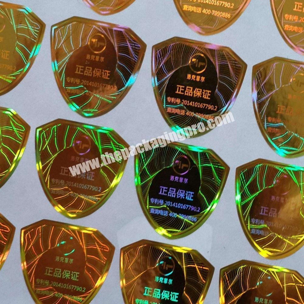 OEM printed 3d design holographic stickers, hologram labels printer