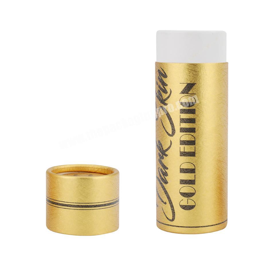 Pantone color customized logo gold silver printing round paper tubes cylinder package with lids