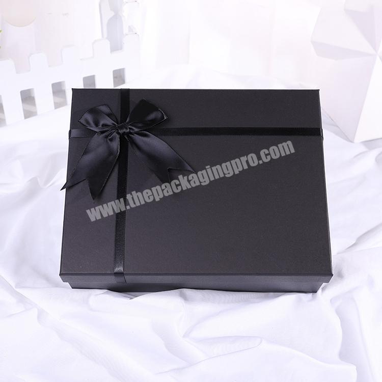 Paper printing  custom logo two pieces  top & base carboard rigid gift packing box