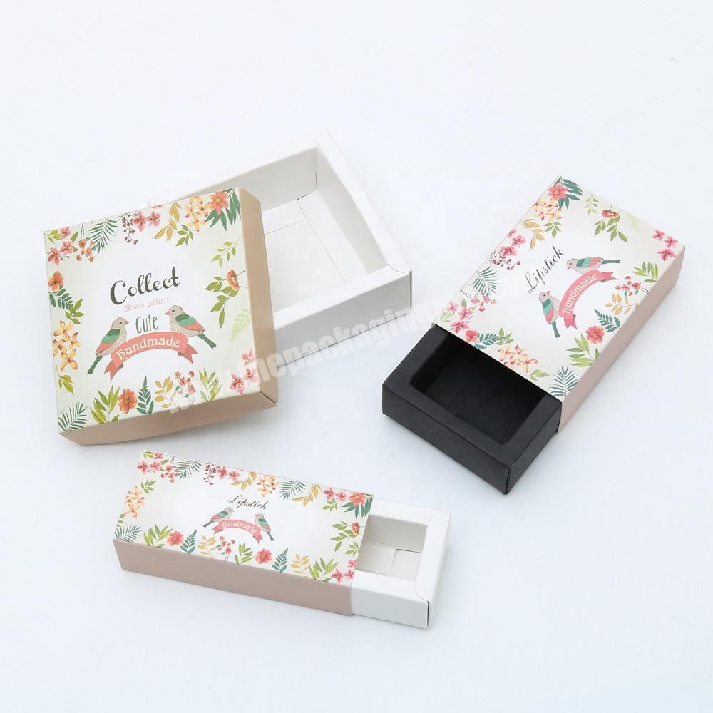 Personalised Eco Custom Logo Printed Hard Rigid Cardboard Sliding Jewelry Packaging Sliding Gift Box Luxury Paper Drawer Box