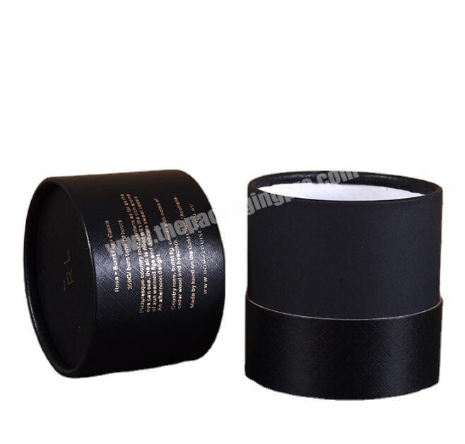 Personalized custom luxury packaging paper round black kraft cosmetic paper tube
