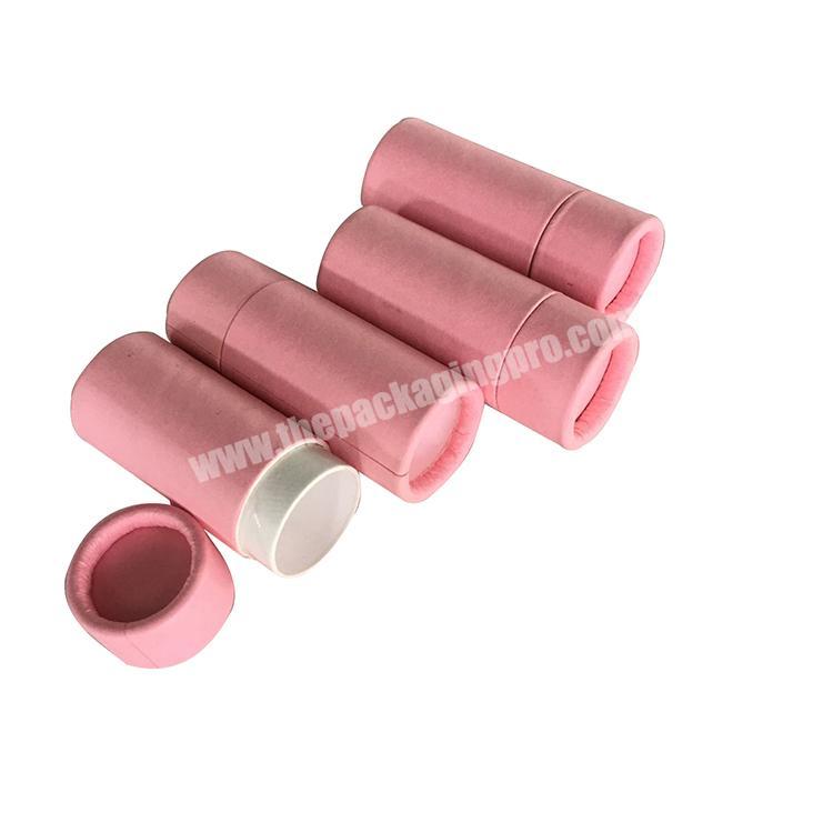 Pink Printing Round Box High Grade luxury Gift Packaging push up paper lipbalm tube