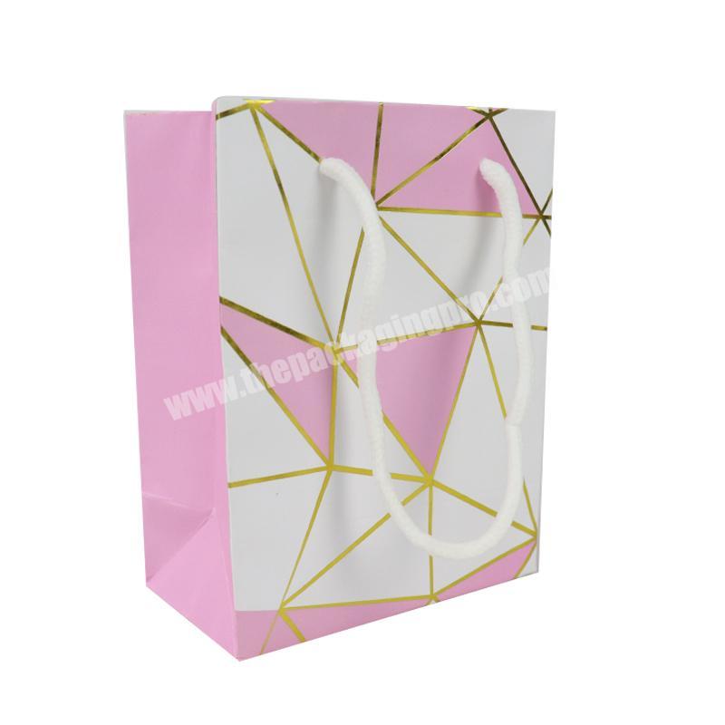 Pink Wholesale Printing Custom Paper Packaging All Industries Bags With Logo
