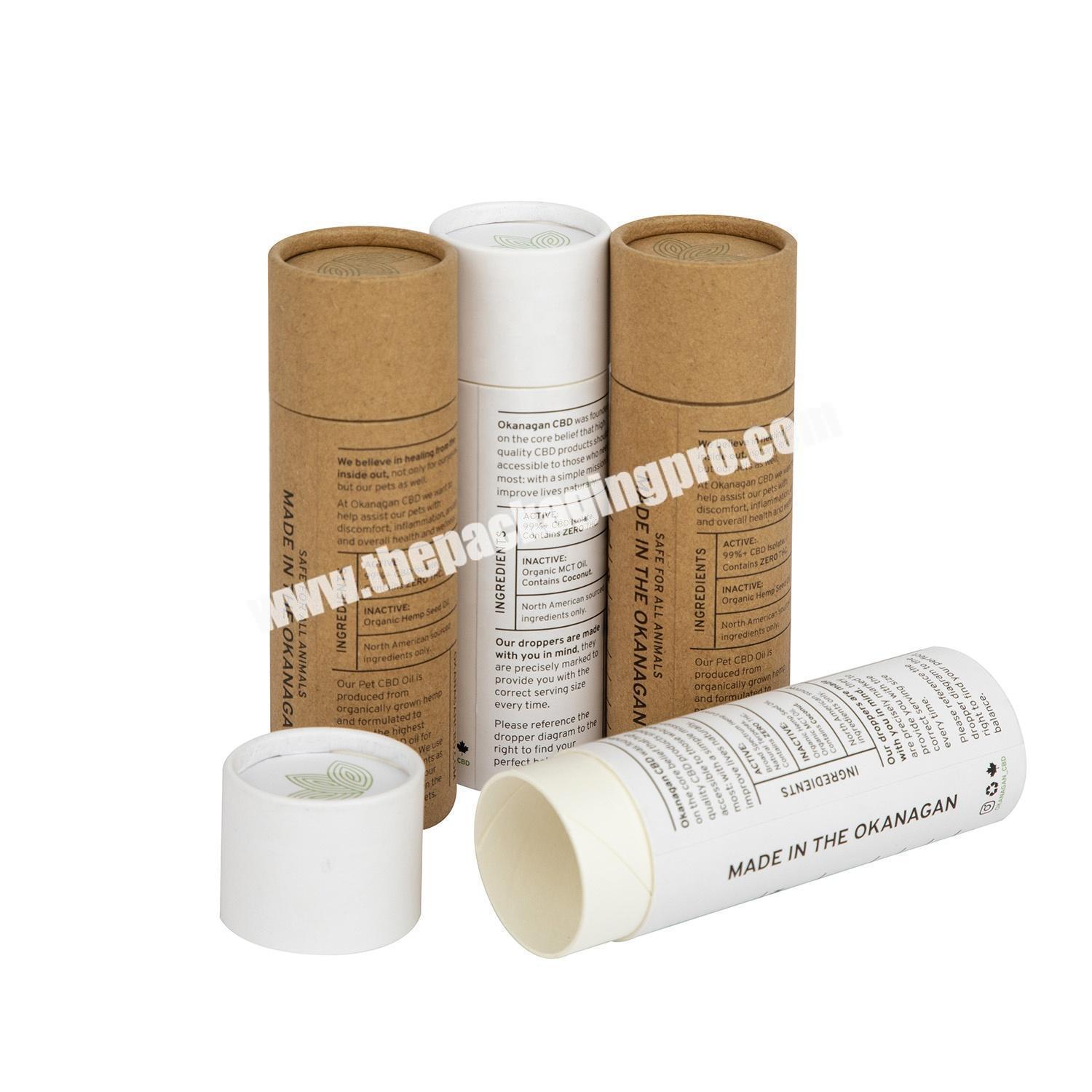 Biodegradable Packaging Kraft Paper Cardboard Tube For Lip Balm Decorative Cardboard Tube