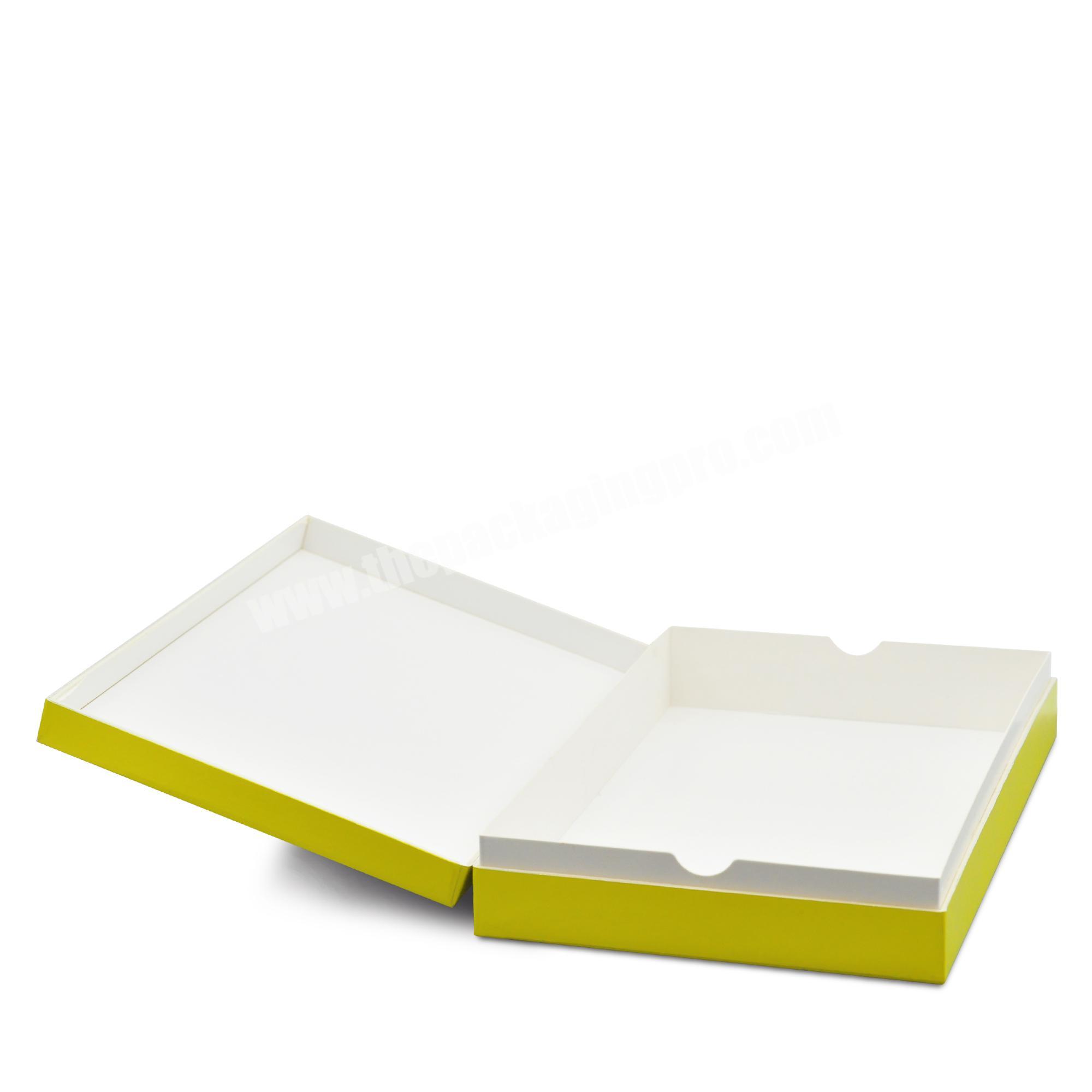 Recyclable Yellow Cartons Medium Gift Boxes With Lids high quality printing artpaper cosmetic box