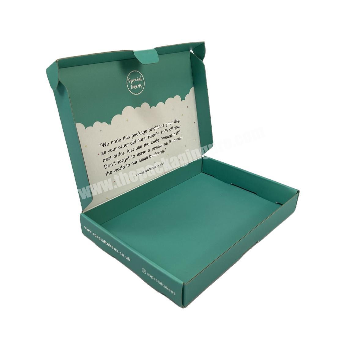 Recyclable corrugated paper packaging gift mailer box  eco friendly custom logo shipping box