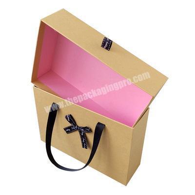 Recycle Fancy 350gsm Brown Cardboard Boxes Paper Kraft Drawer Box For Packaging