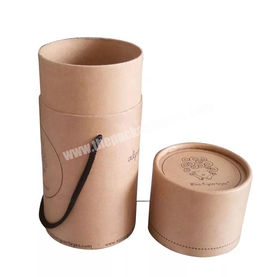 Round Kraft Paper Tube Packaging Wholesale For Tea Biodegradable Cardboard Paper Tube