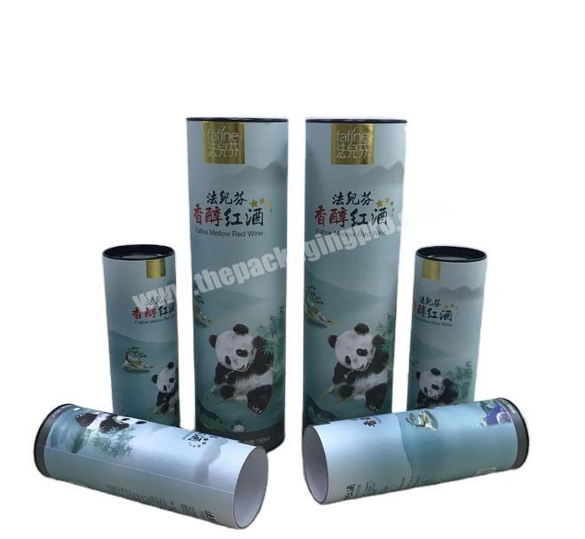 Supply exquisite gift paper tube kraft paper for T-shirt and towel red wine packaging