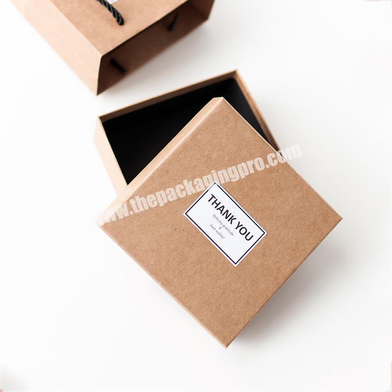Towel packing box custom logo printing two pieces  top & base cardboard gift packing box