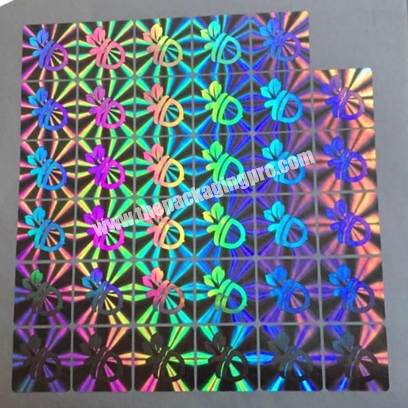 Multi channel original hologram seal stickers with serial numbers