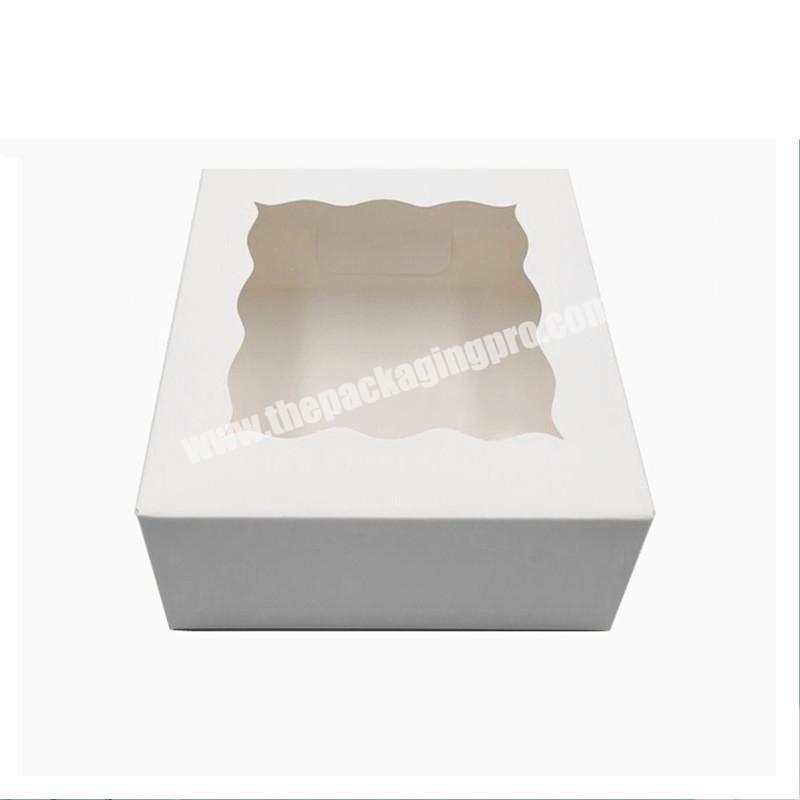 White Card Folding Paper 10 x 10 x 5 Window Cupcakes Cake Boxes In Bulk