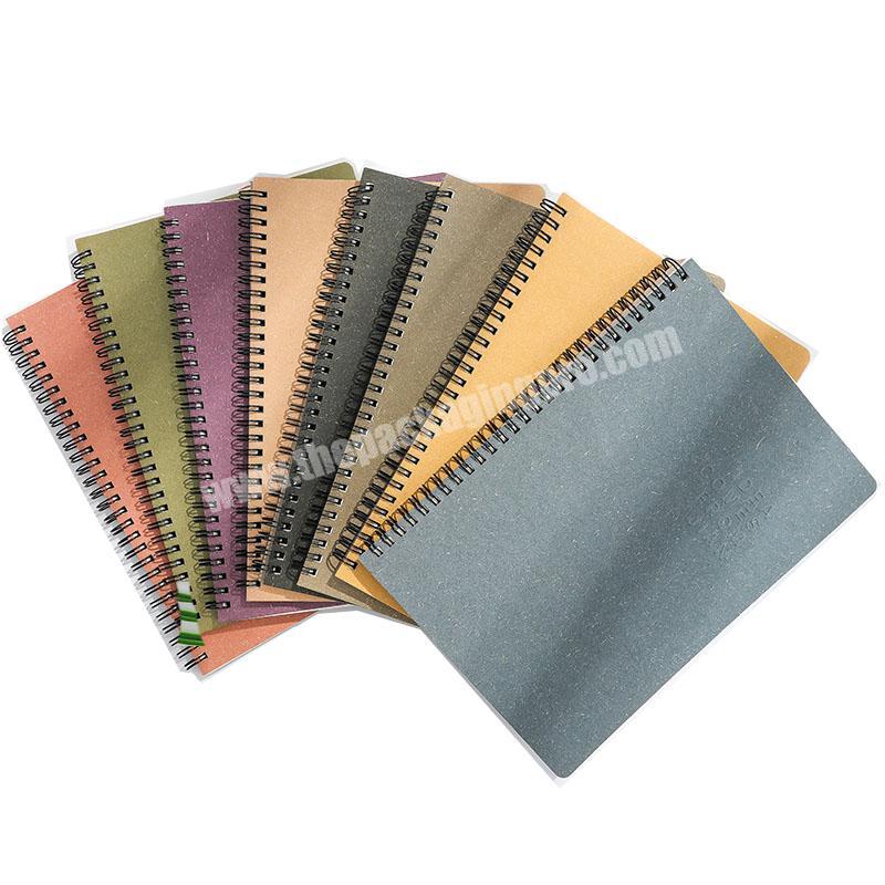 Wholesale A4 A5 Kraft Material Hardcover Coil Spiral Bound Wire-O Notebook