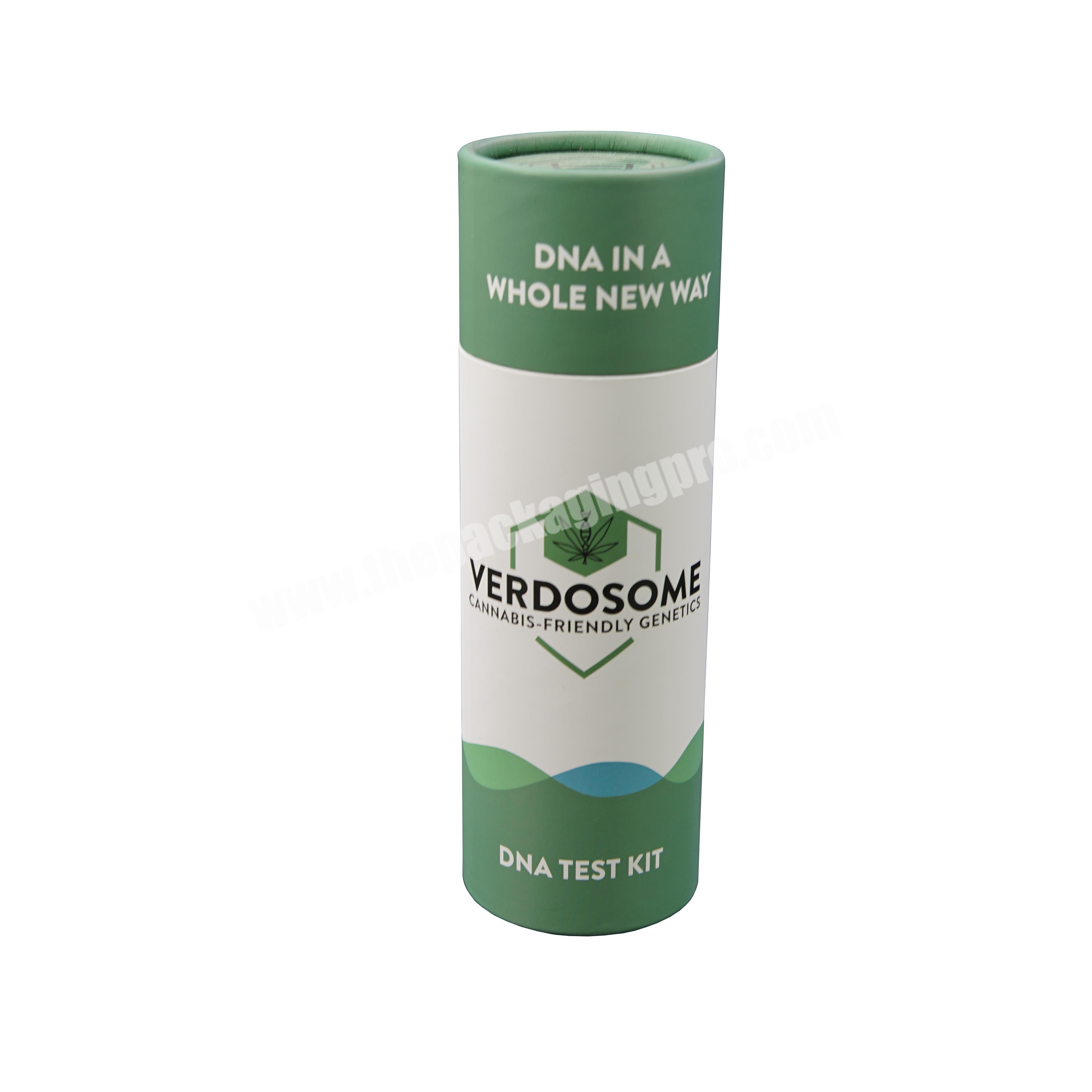 Wholesale Custom Branded Round Shape DNA Testing Packaging mailing Paperboard Tube Box