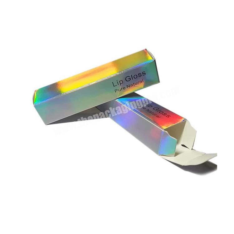 Wholesale Custom Holographic Lip Gloss Lip Kit Bundle Paper Packaging Box
