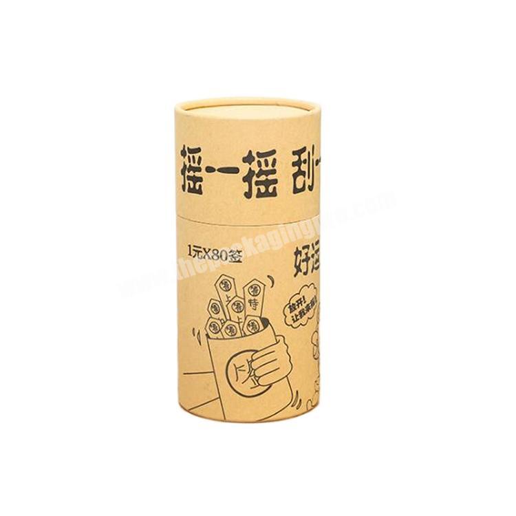 Wholesale Custom Printed Disposable round kraft brown Empty paper Packaging tube
