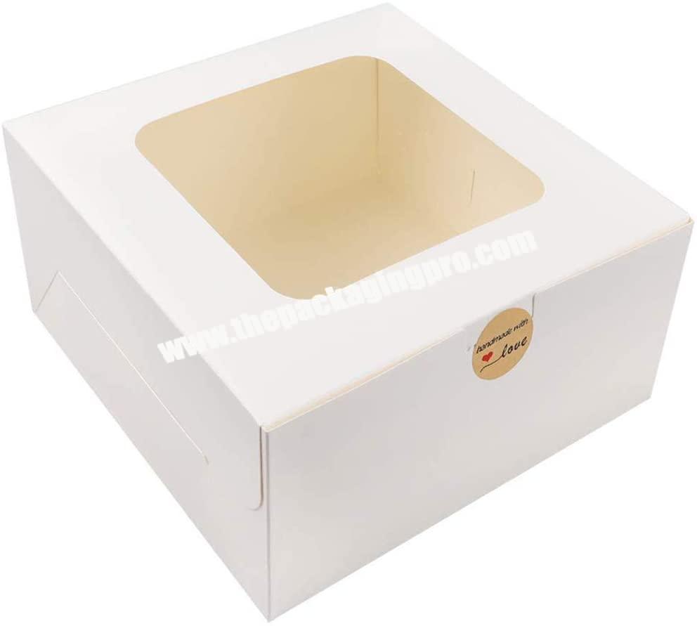 Hot Sale Custom Logo Packaging Paper Food Cake Box with Window