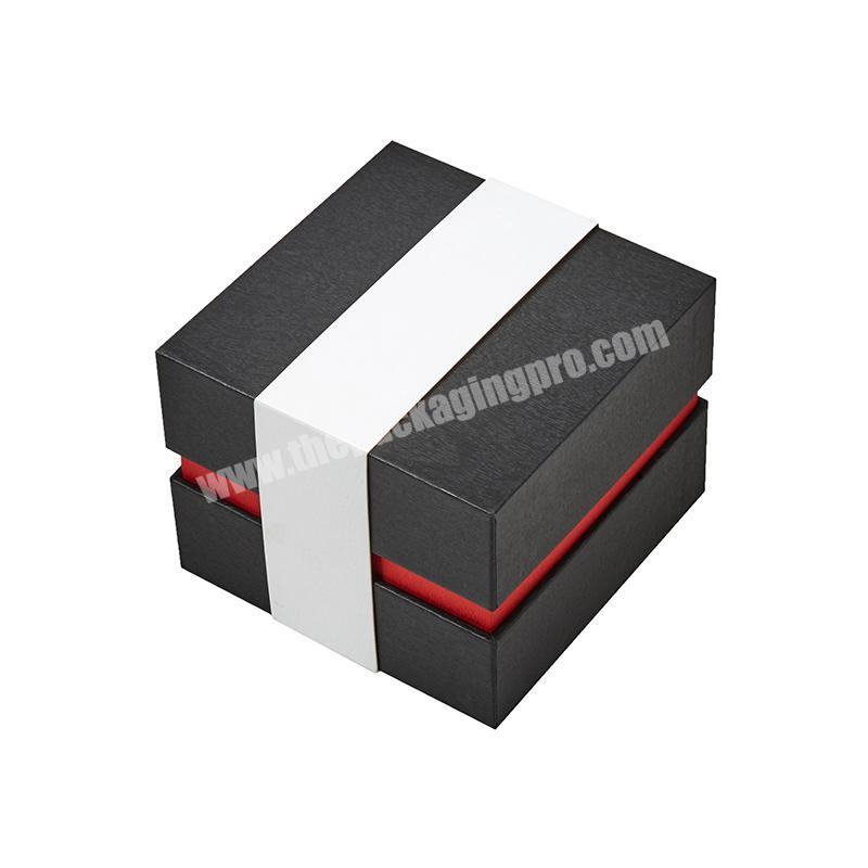 Wholesale Eco Friendly Square Cardboard Elegant Unique Paper Lid And Base Watch Gift Box